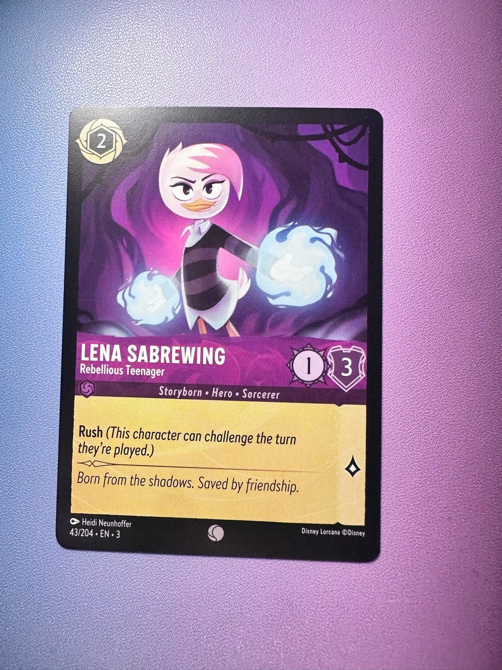 lena sabrewing [ducktales] - 43/204 (common) — lorcana: into the inklands